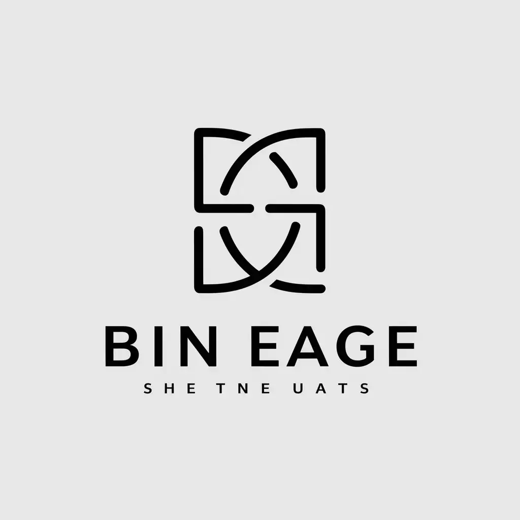 a vector logo design,with the text "BIN EAGE", main symbol:BIN EAGE,Minimalistic,clear background