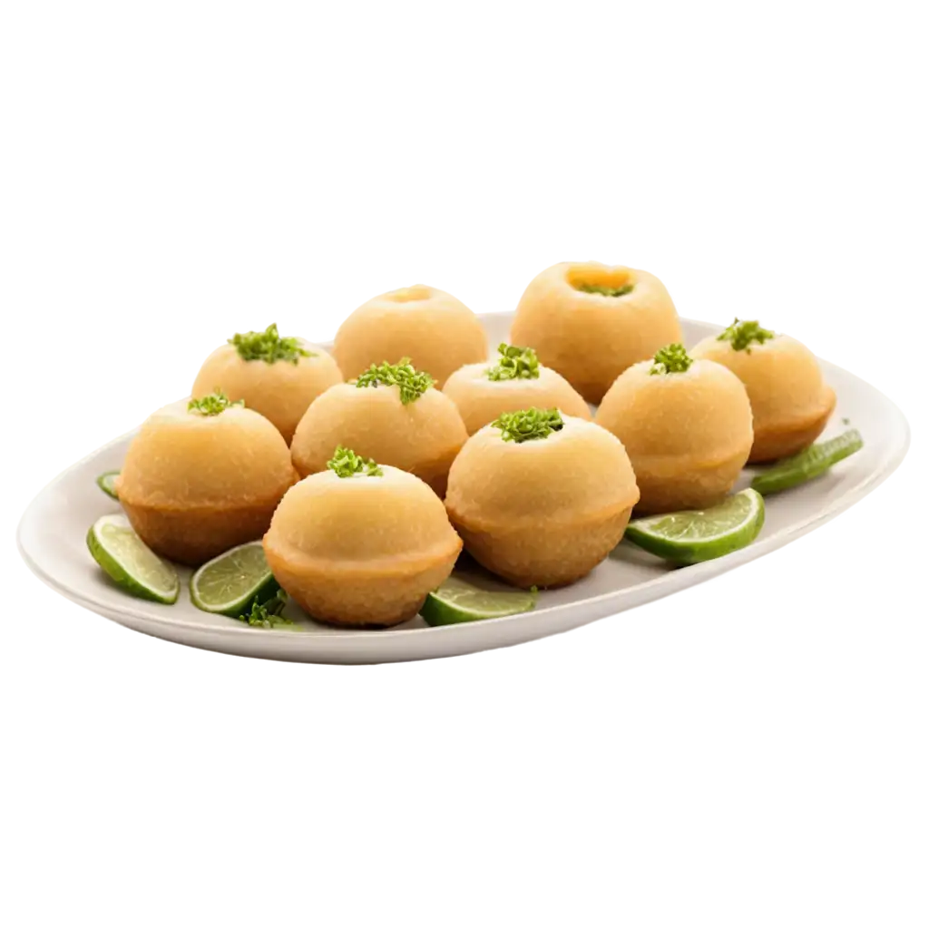 pani puri on a plate