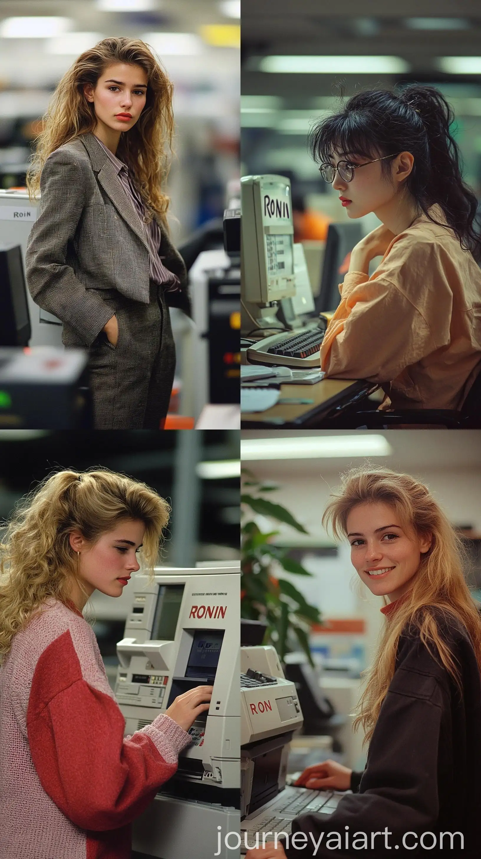 Female-Worker-Using-2000-Computer-Equipment-in-Office-Environment