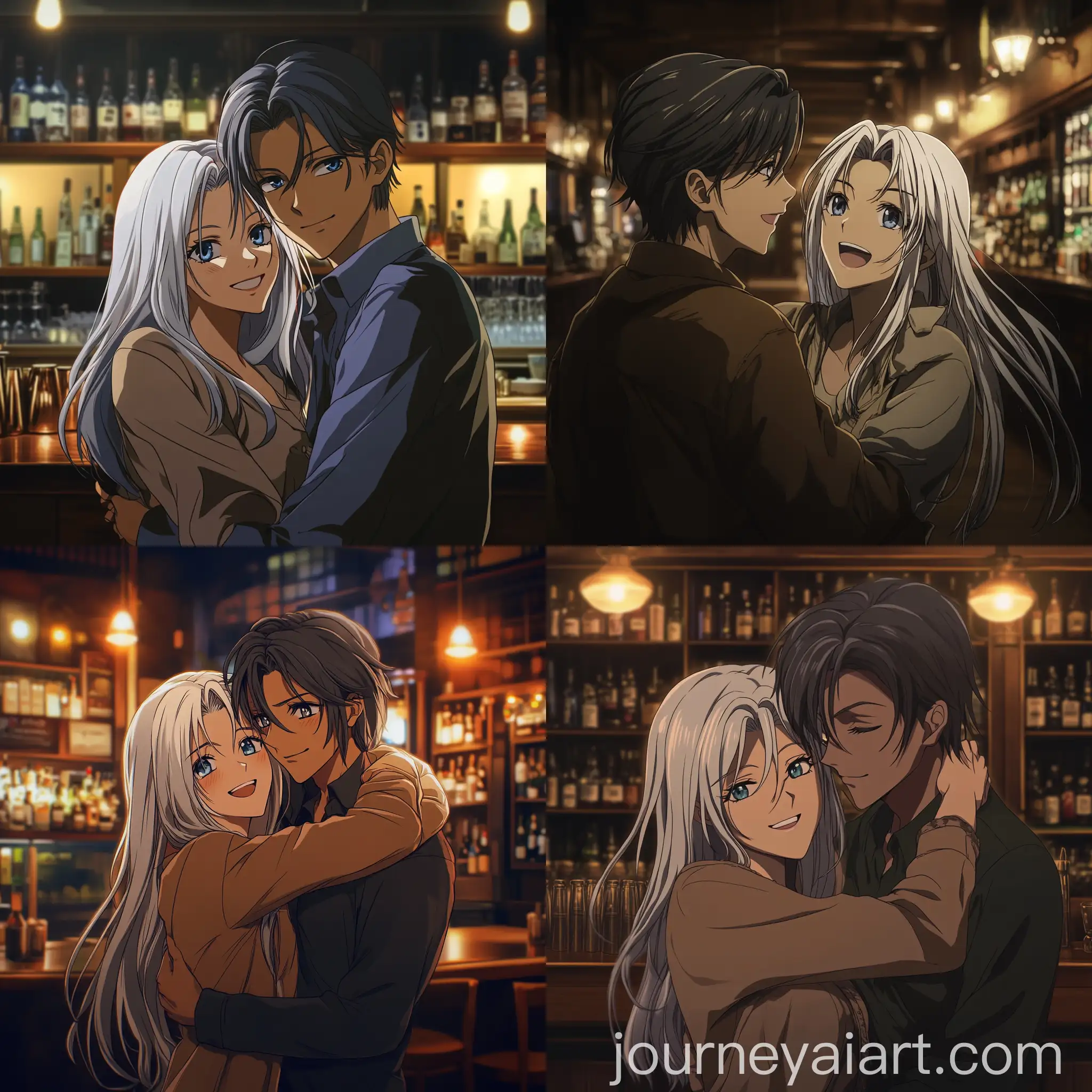 Happy-WhiteHaired-Girl-Hugging-Handsome-BlackHaired-Boy-in-Ghibli-Anime-Style