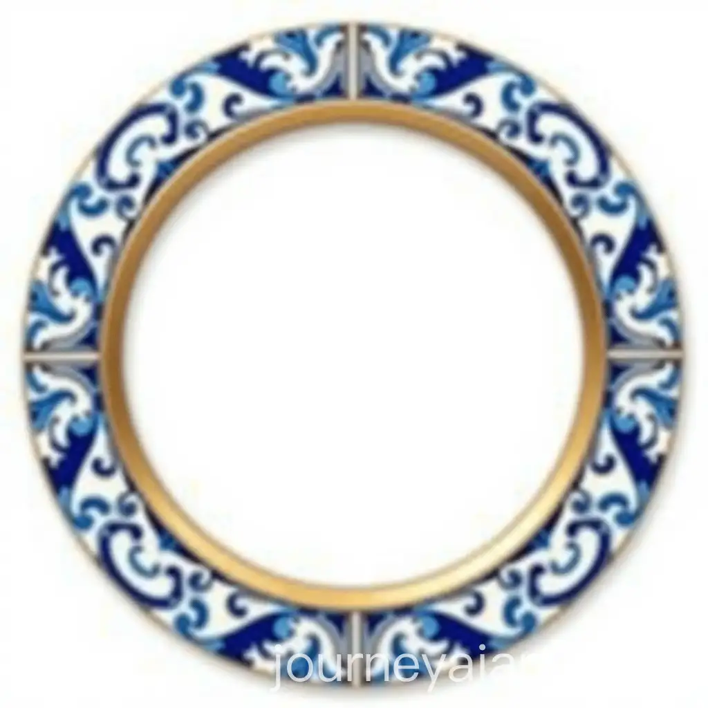 Elegant-Decorative-Circular-Frame-with-Floral-Motifs-in-Blue-and-White