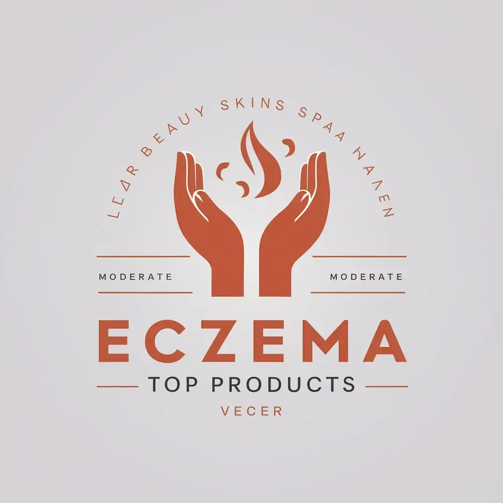 LOGO Design For Eczema Top Products Skin and Hands Symbol in Moderate Style for Beauty Spa Industry