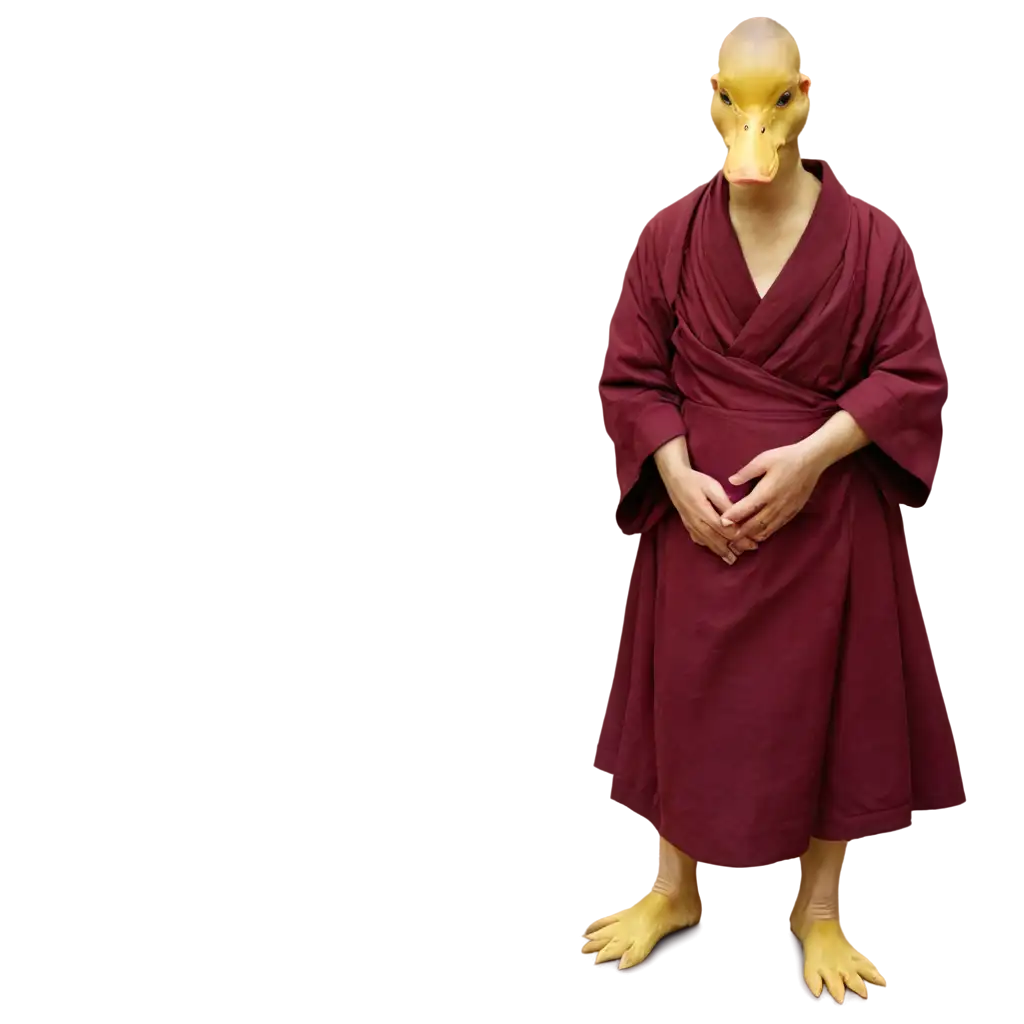 Monk-Duck-PNG-Image-Unique-Concept-for-Creative-Visuals-and-Designs