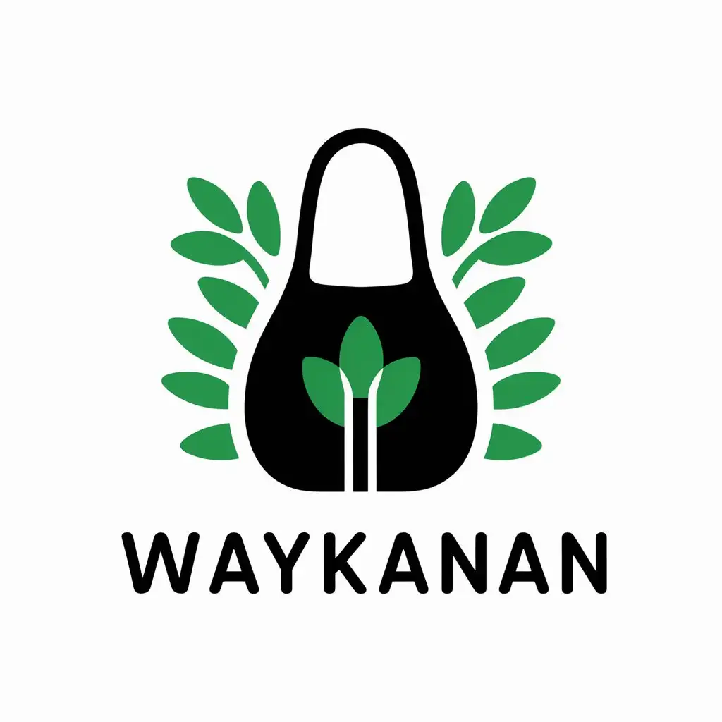 a vector logo design,with the text "Waykanan", main symbol:tot bag, nature,Moderate,clear background