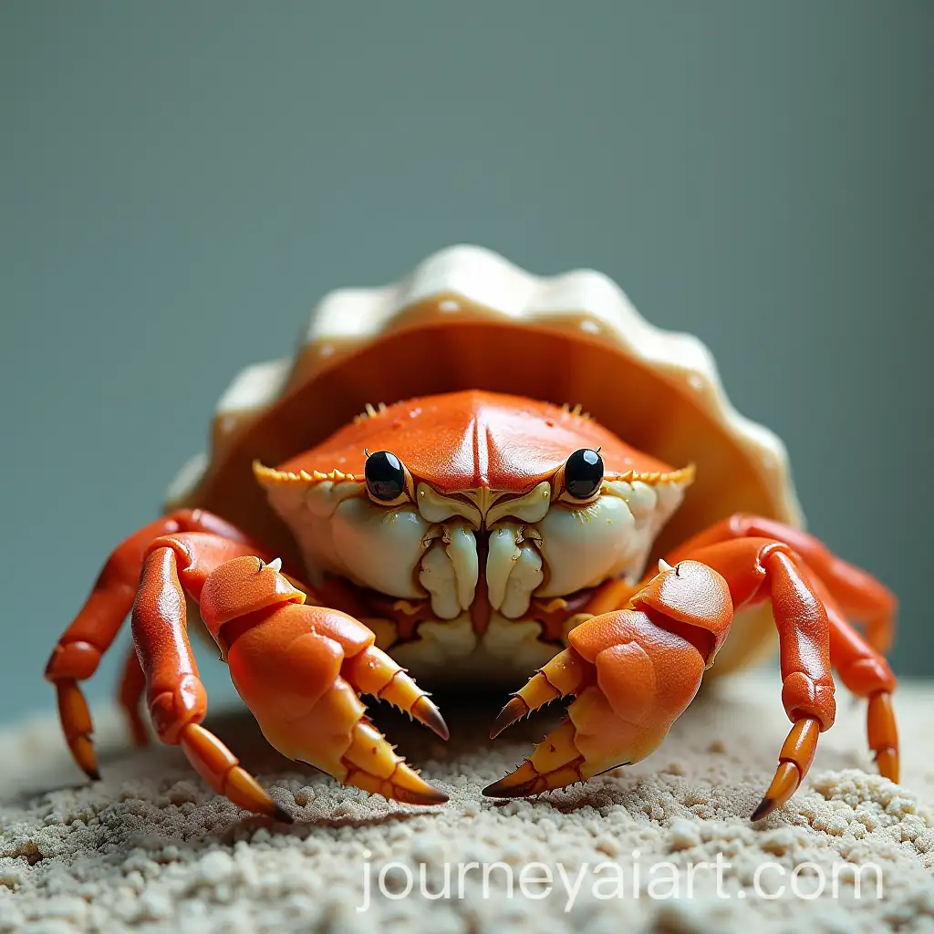 Faceless-Crab-Emerging-from-Its-Shell