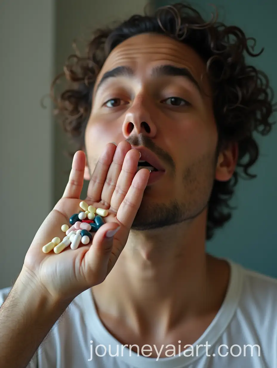Person-Consuming-Large-Quantities-of-Pills-and-Capsules