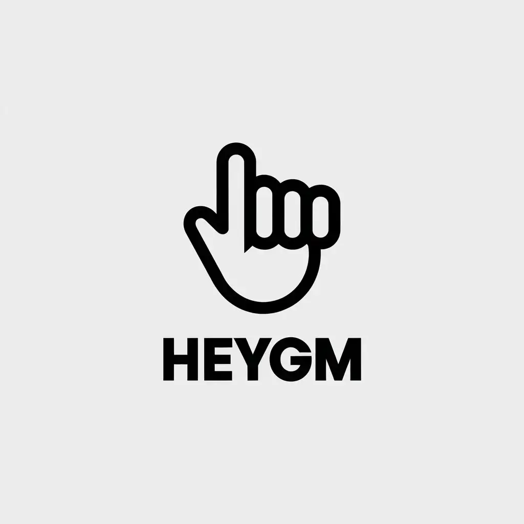 LOGO Design For heyGM Minimalistic Waving Symbol for Technology Industry