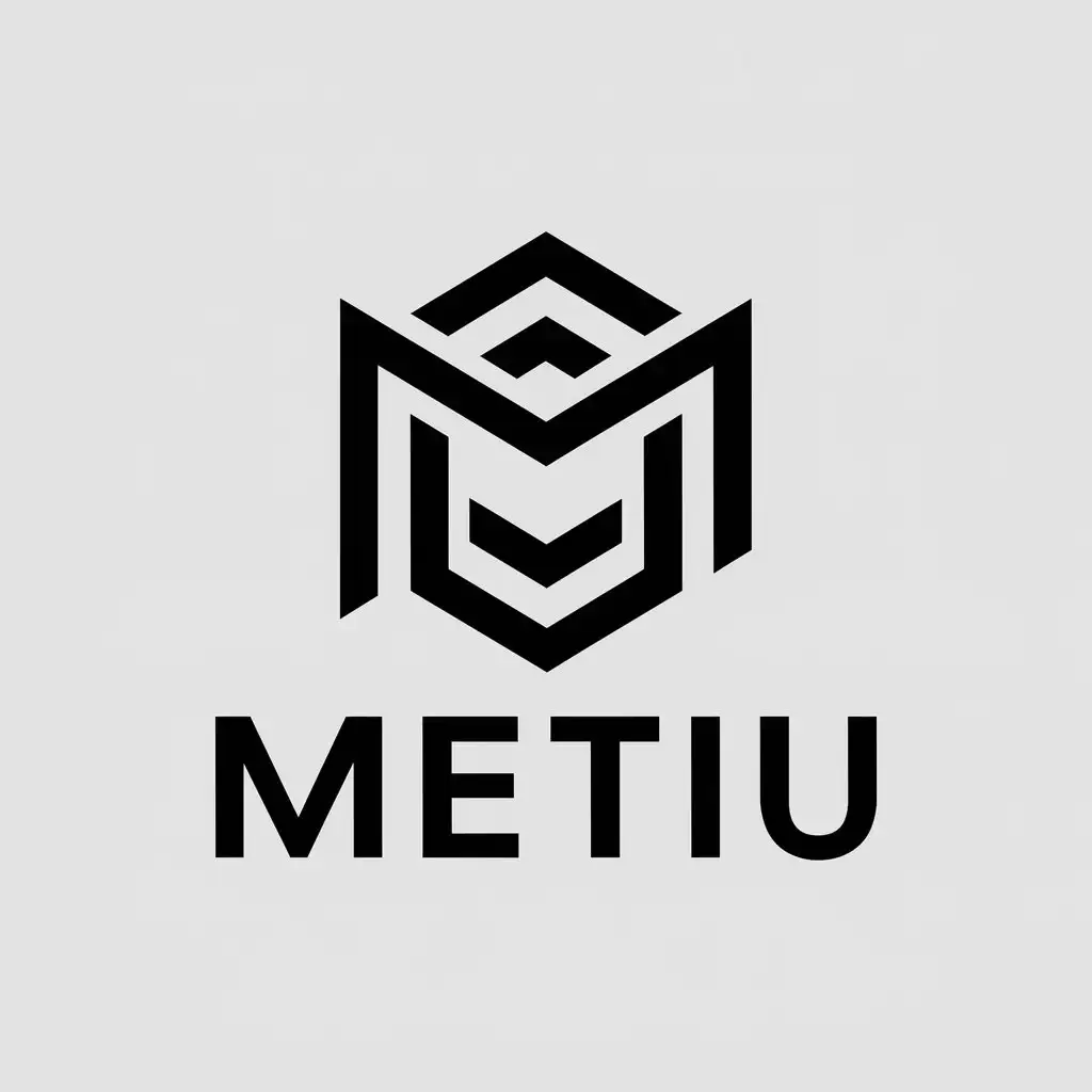 LOGO Design For Metiu Modern Vector Logo with Graphic Symbol for Technology Industry