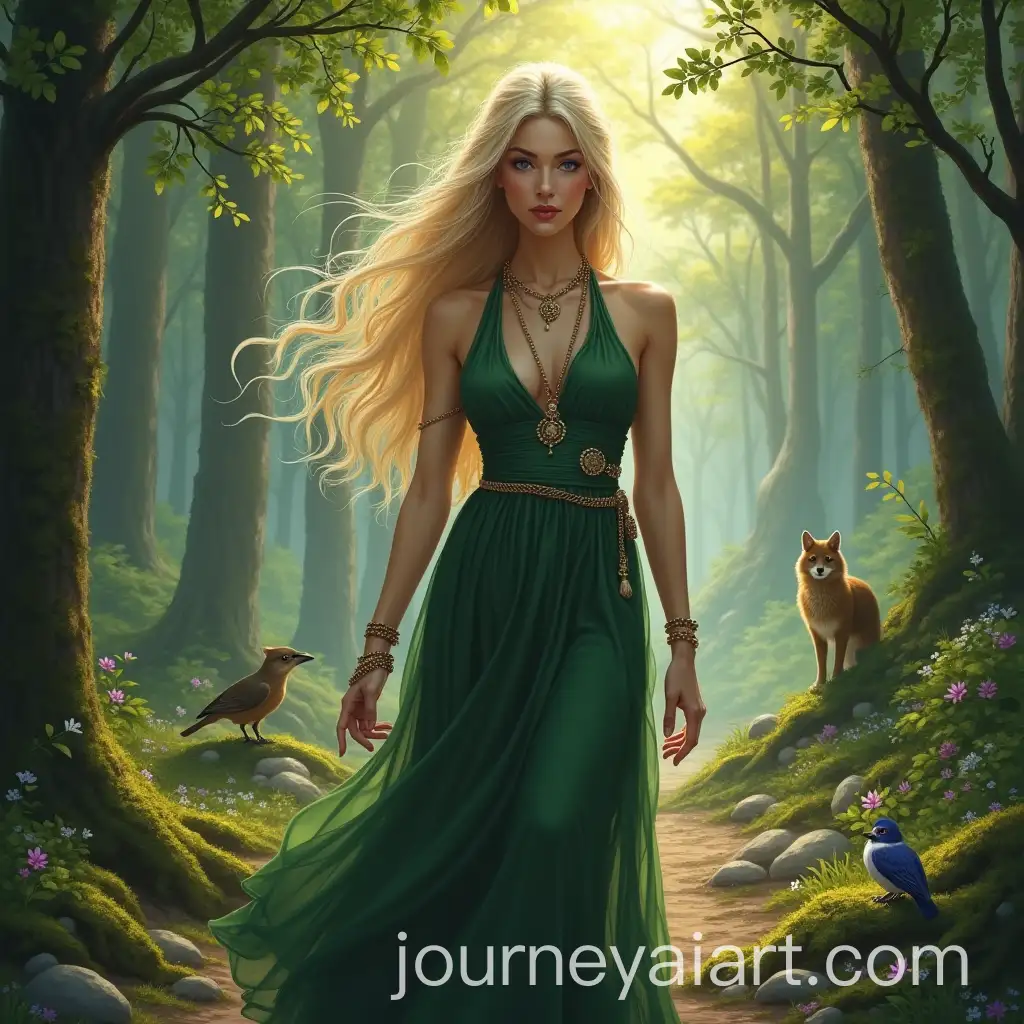 Beautiful-Sorceress-in-Magical-Forest-with-Amulets
