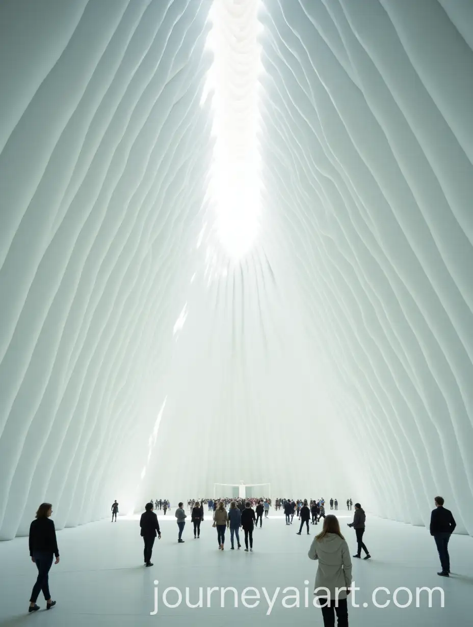 Contemplative-People-Inside-a-Massive-Inflated-White-Architectural-Installation