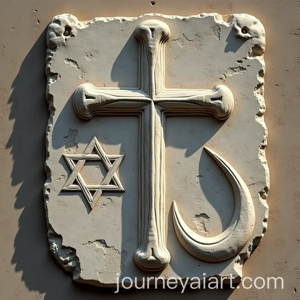 Religious-Symbols-Carved-on-Stone-Tablet