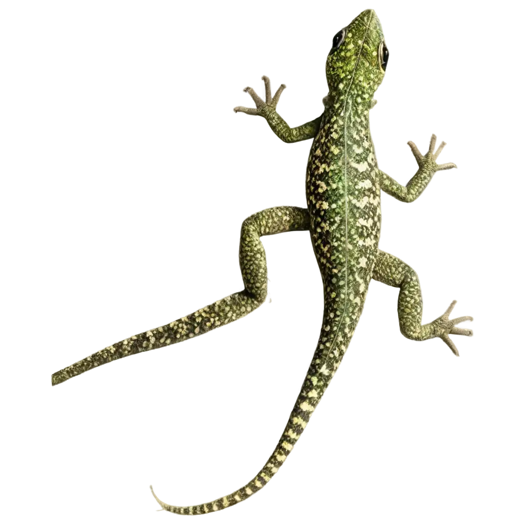 Vibrant-PNG-Image-of-a-Little-Lizard-Crawling-from-Above-View