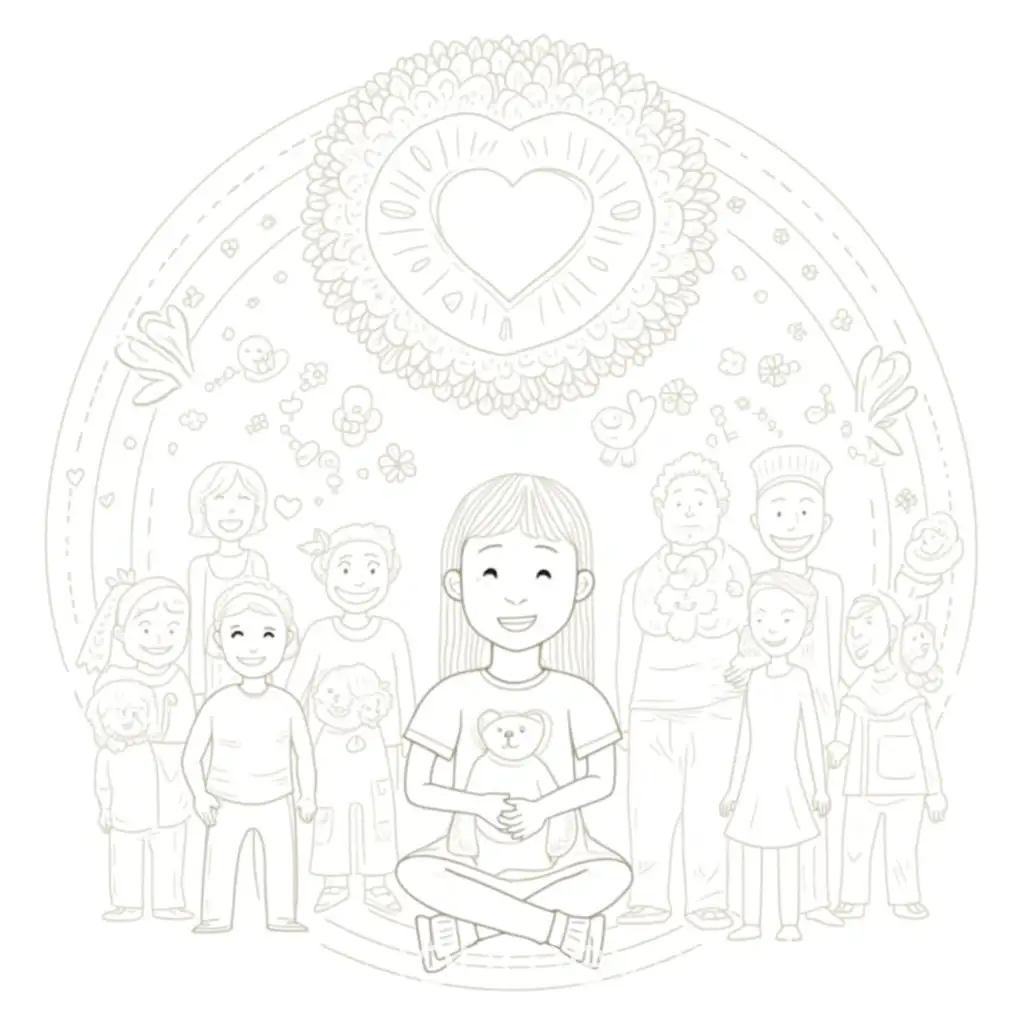 Child-Surrounded-by-Love-and-Support-with-Family-Friends-and-Animals