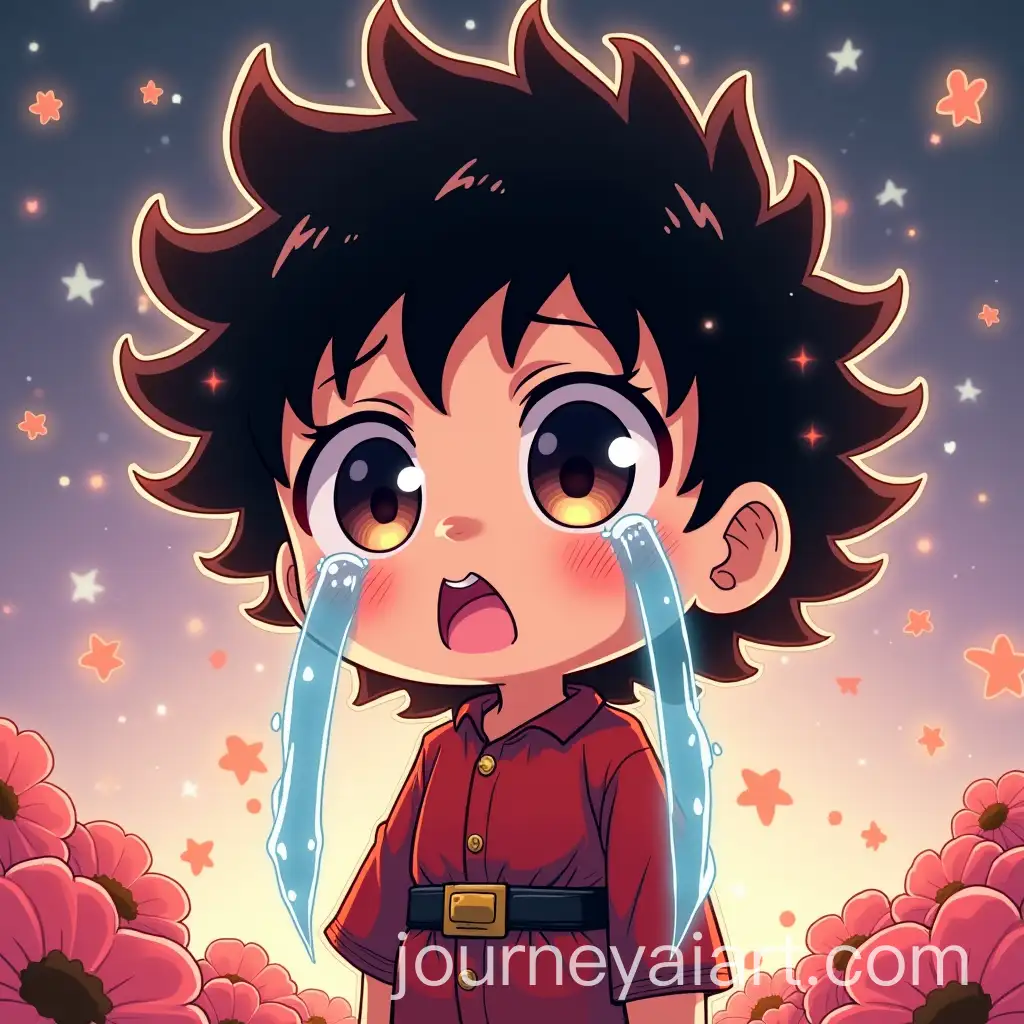 ChibistyleAI-Art-Prompt-Expansion-Might-Guy-Crying-Dramatically-with-Sparkles-and-Tears-in-Anime-Style