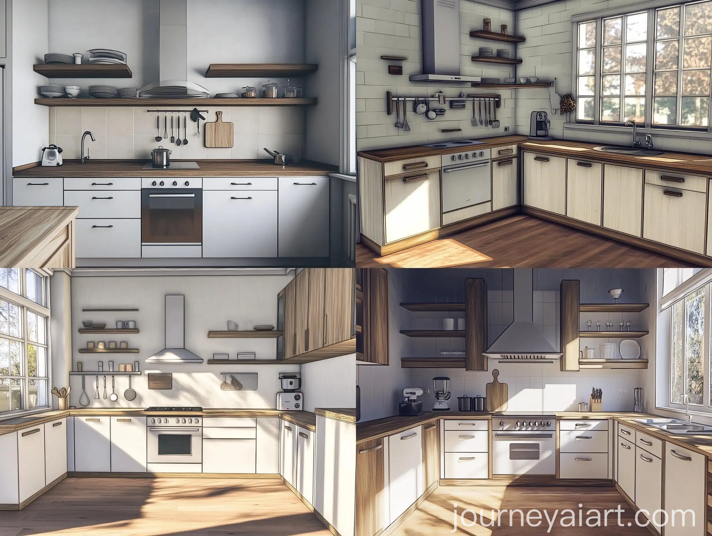 Kitchen-Apron-with-Dark-Wood-Handles-in-a-White-Facade