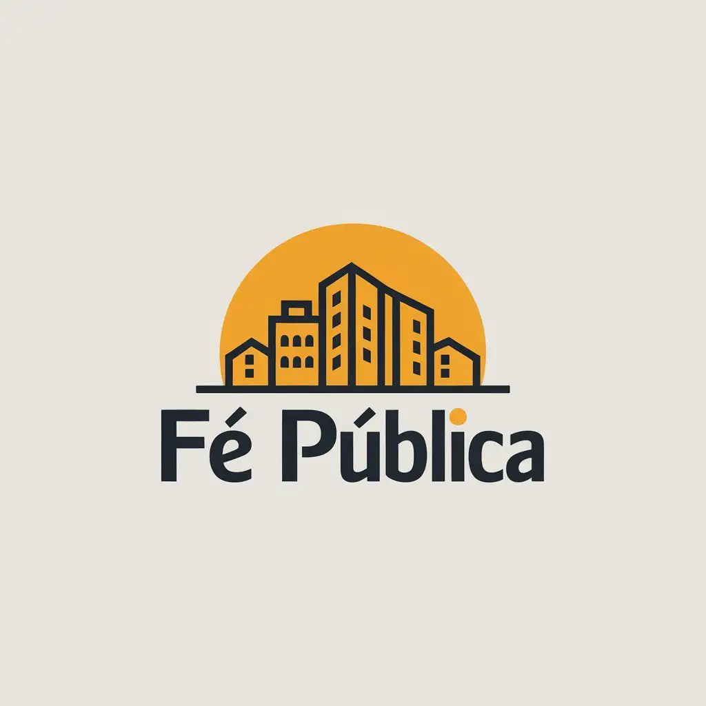 LOGO Design for F Pblica CityInspired with Moderate Elements and Clear Background