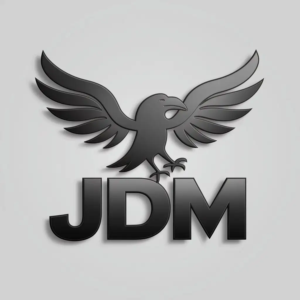 LOGO Design for JDM Sleek Crow with Dynamic Motion and Modern Typography