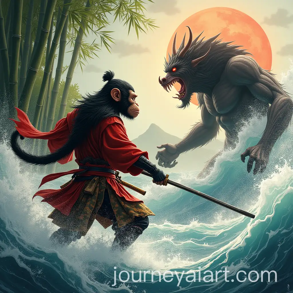 Monkey-King-Japanese-Samurai-Defeats-Demon-with-Final-Strike