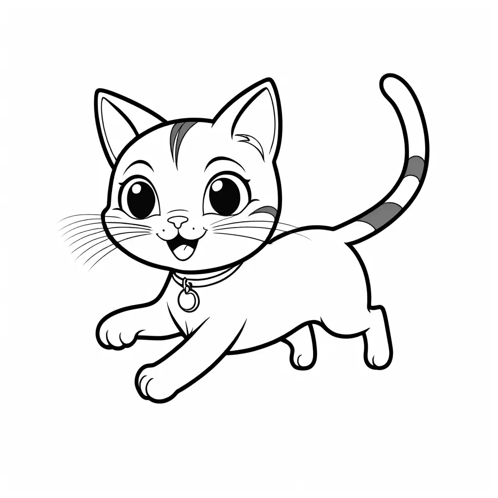 Cartoon-Cat-Running-Coloring-Page-for-Kids