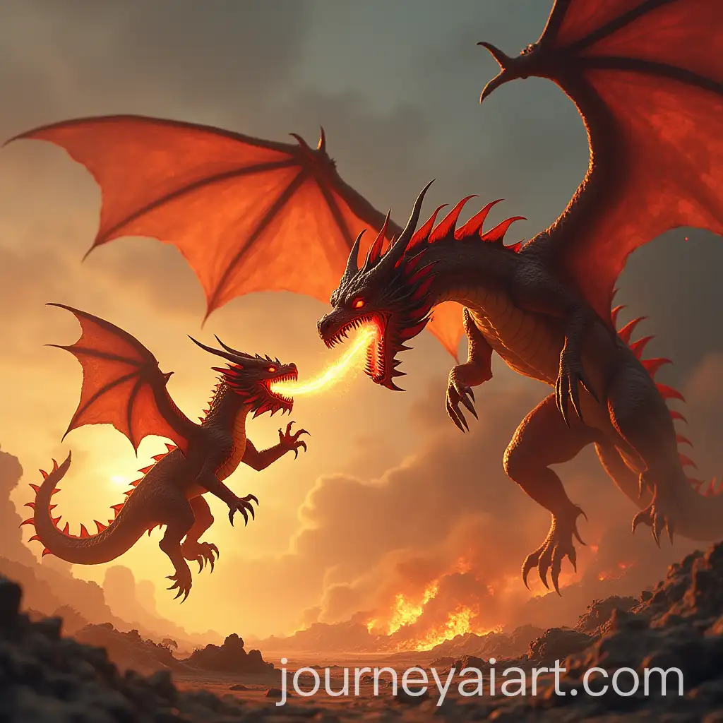 FireBreathing-Dragon-Attacking-a-Chimera-in-Fiery-Battle