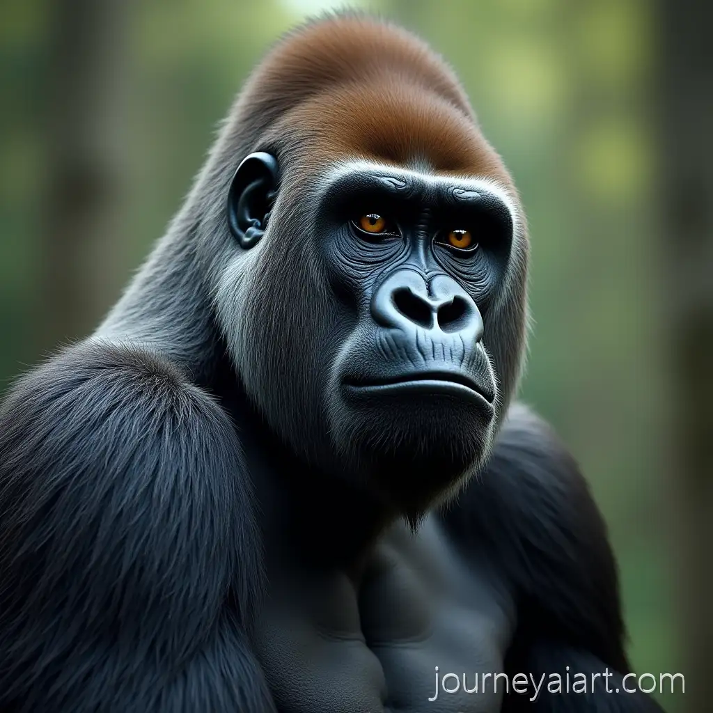 MajGorilla-AI-art-promptestic-Gorilla-in-the-Wild-CloseUp-Portrait