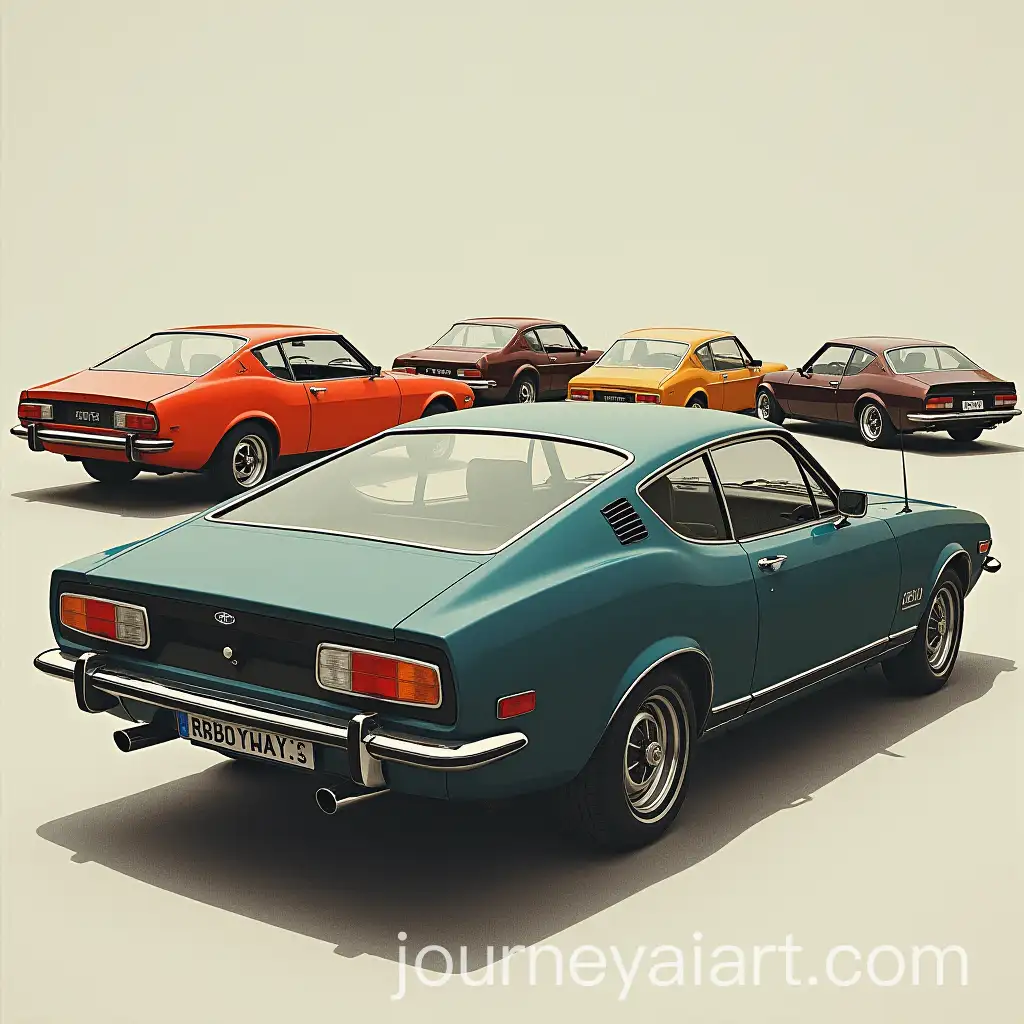 1973-Ford-Taunus-MK1-and-Toyota-Celica-GT-Fastback-Rear-Side-View-in-Various-Colors