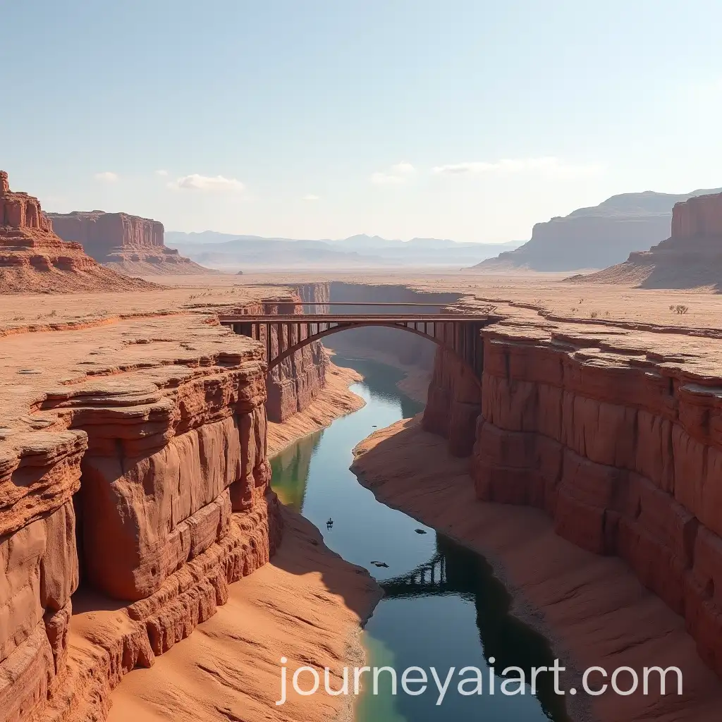 Desert-Canyon-Bridge-Connecting-Two-Big-Hills-Realistic-Landscape