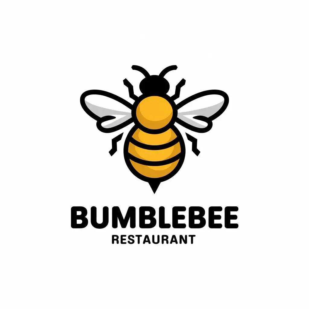 LOGO Design for Bumblebee Vector Bee Symbol for Restaurant Industry with Clear Background