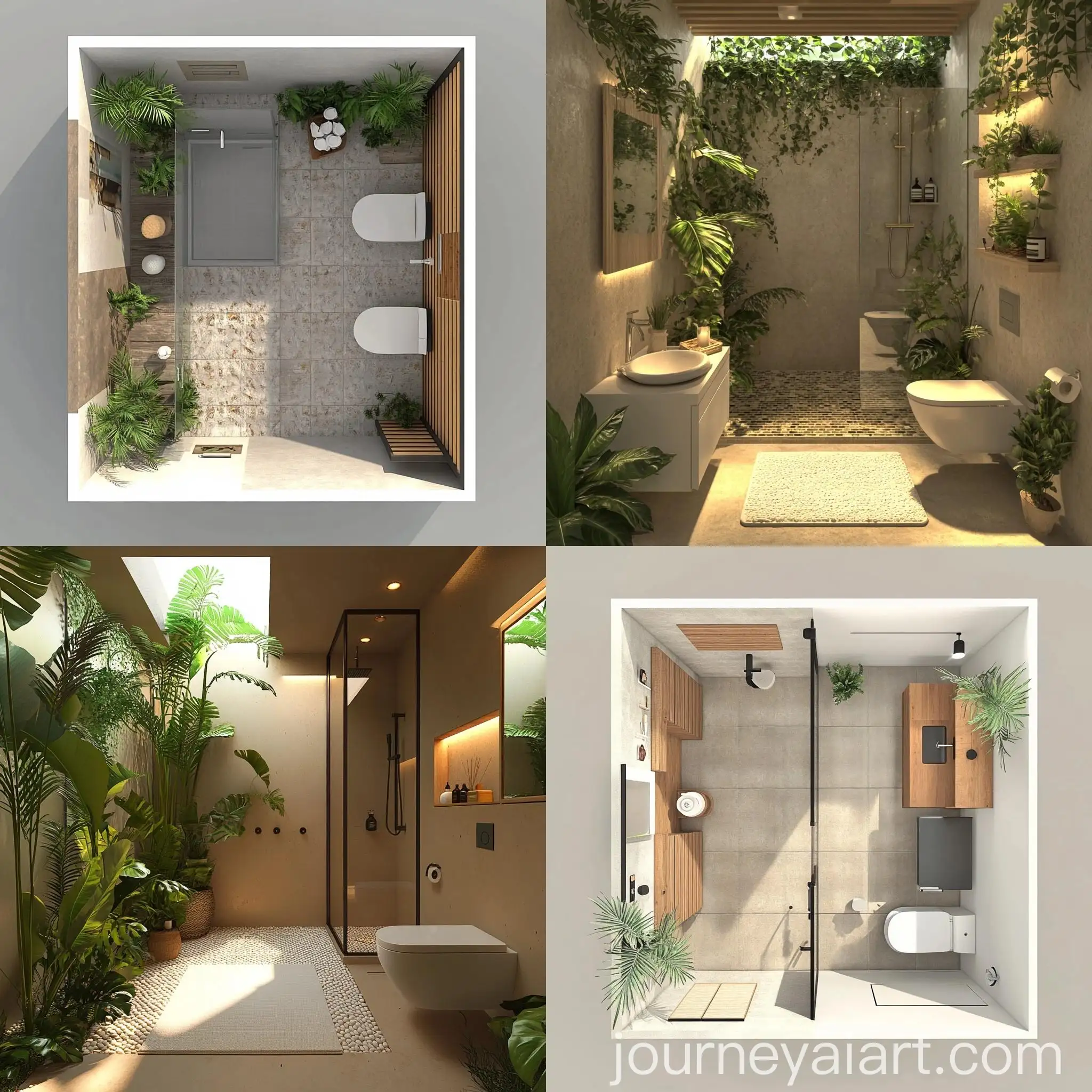Modern-Tropical-3D-Bathroom-Design-with-Open-Shower-and-Cozy-Toilet