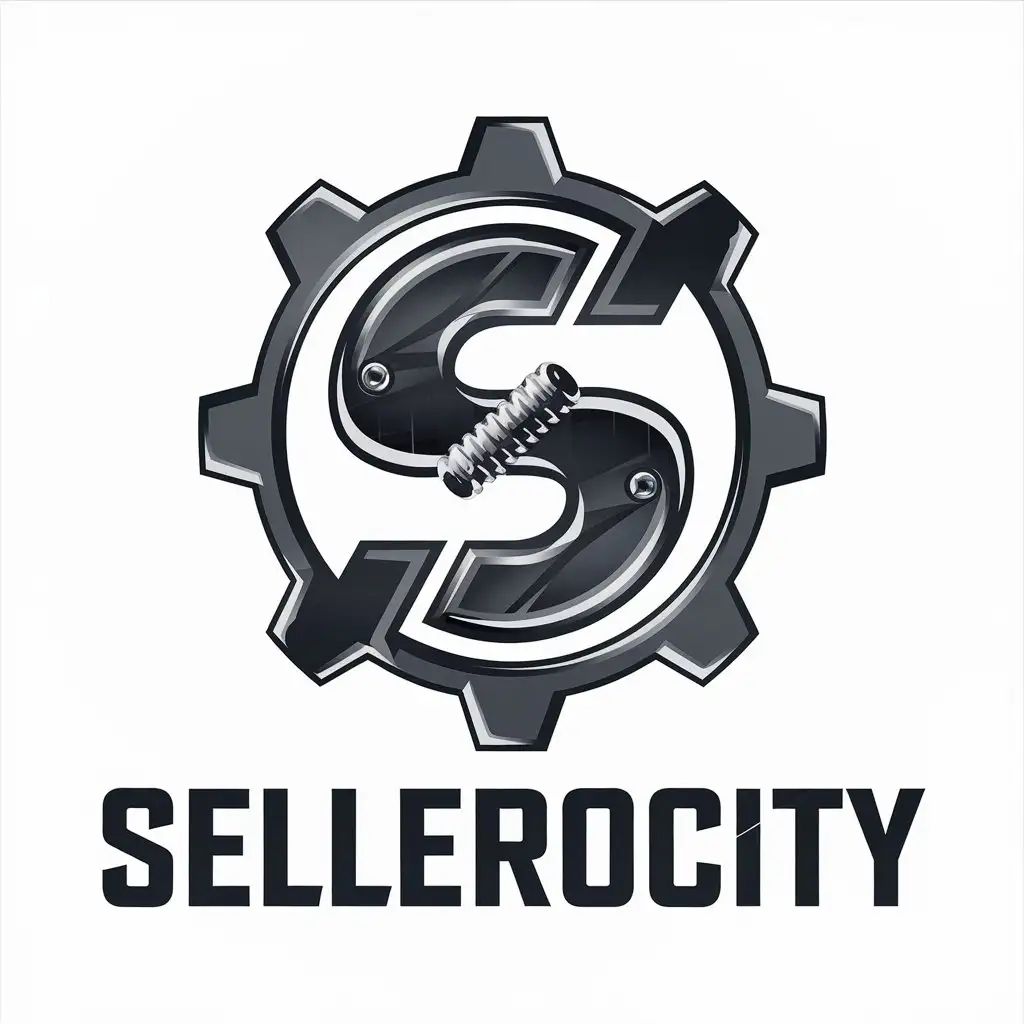 LOGO Design for Sellerocity IndustrialThemed Vector Logo Featuring the Letter S for Ecommerce in Motor Threaded Parts