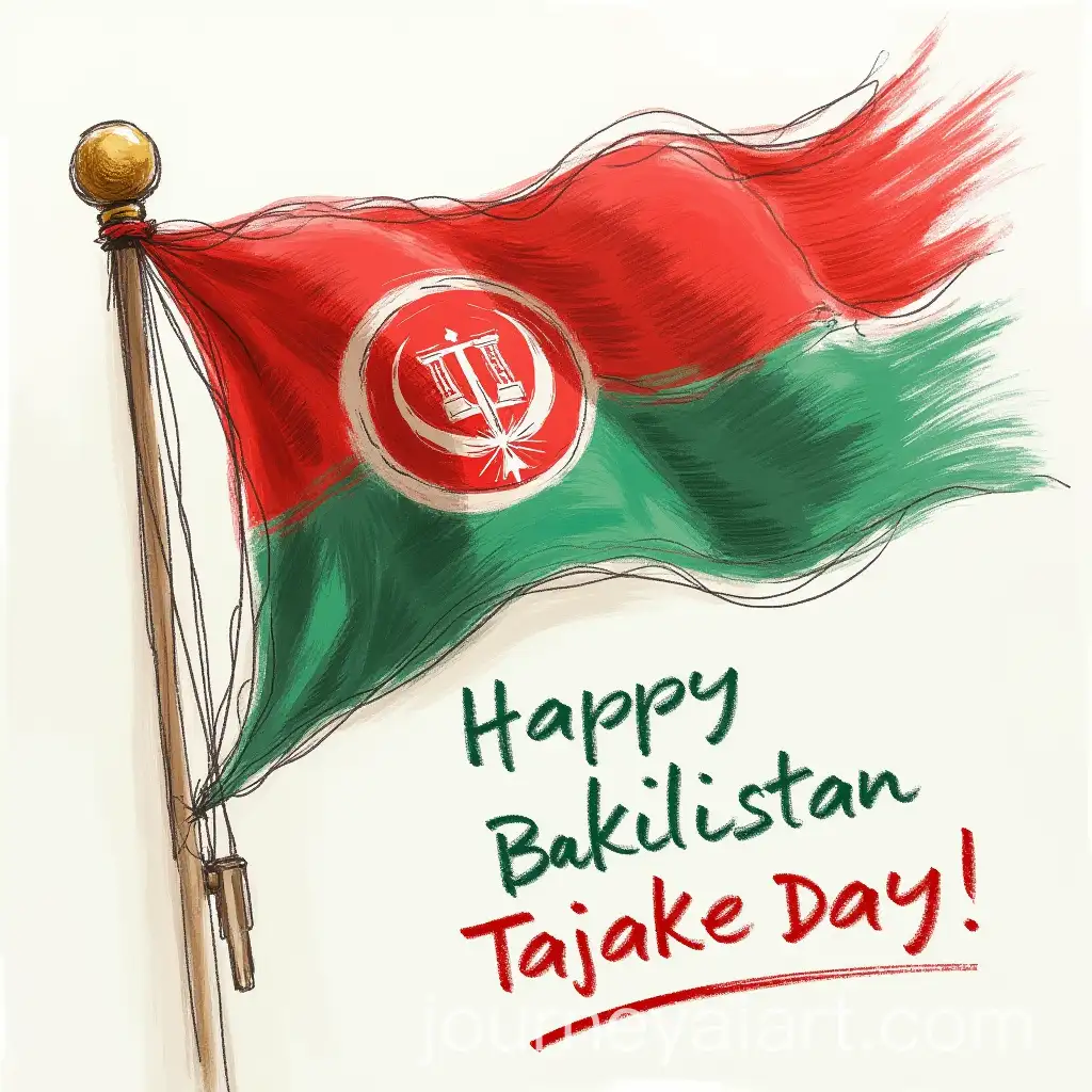 Tajikistan-Flag-with-Happy-Police-Day-Message-and-Custom-Text