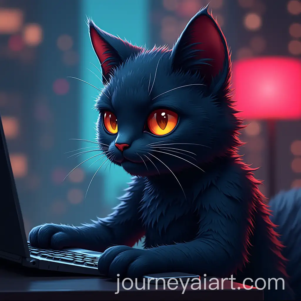 Futuristic-Cyber-Cat-in-a-Digital-Realm