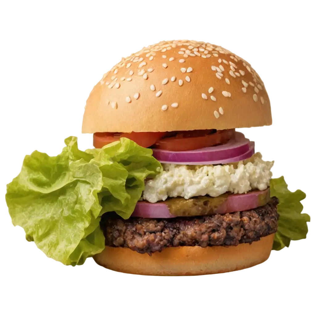 Shawarma-Burger-PNG-with-Salad-Garnishing-Delicious-and-HighQuality-Image-for-Culinary-Content