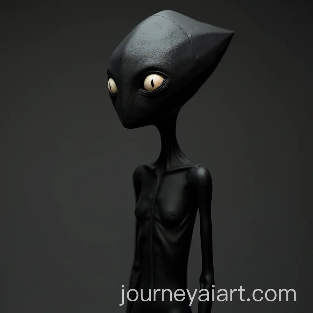Slim-Figure-with-Pitch-Black-Skin-and-Triangular-Head-Featuring-Realistic-Human-Eyes