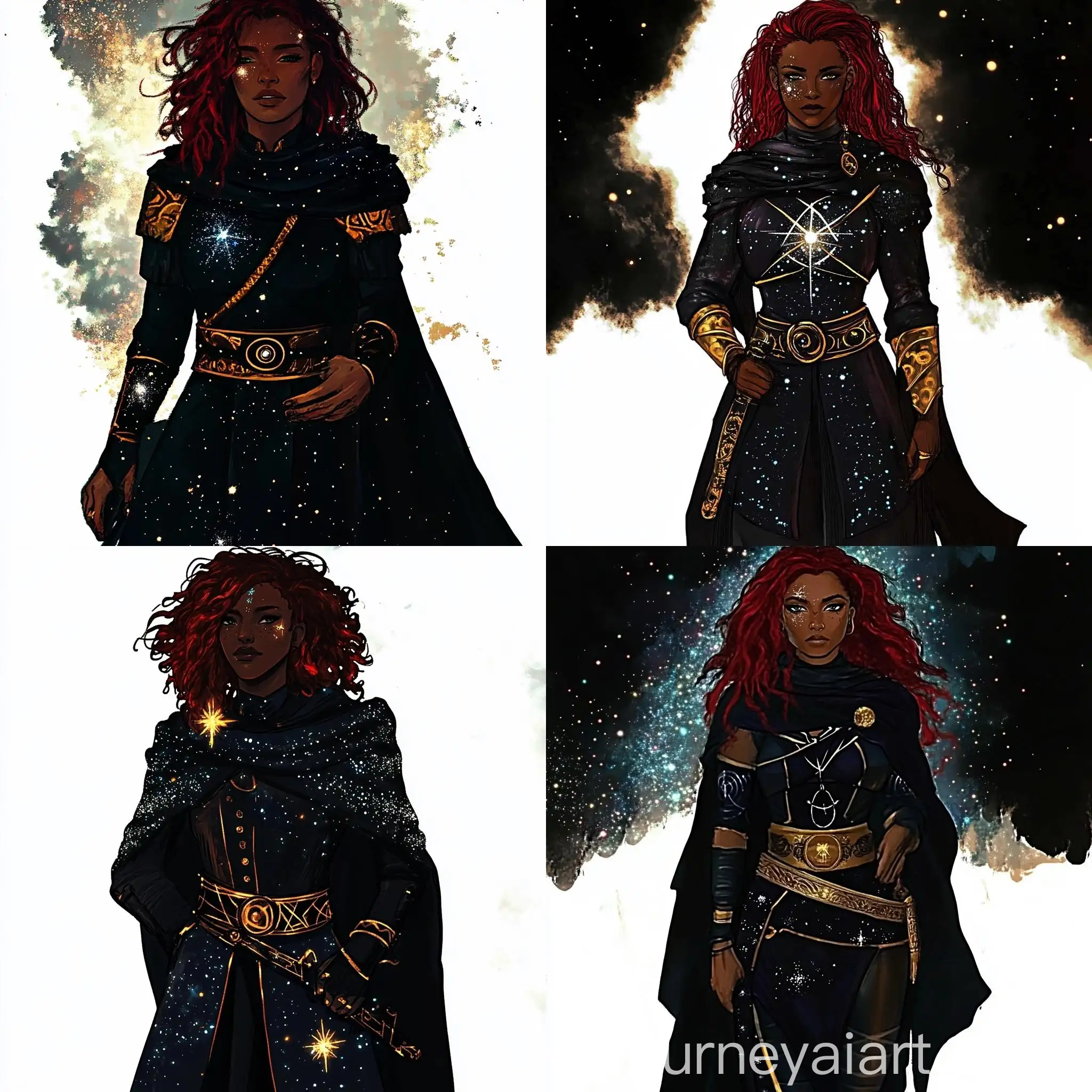 Cosmic-Fashion-Dark-Skin-Woman-with-Red-Hair-and-Piercings