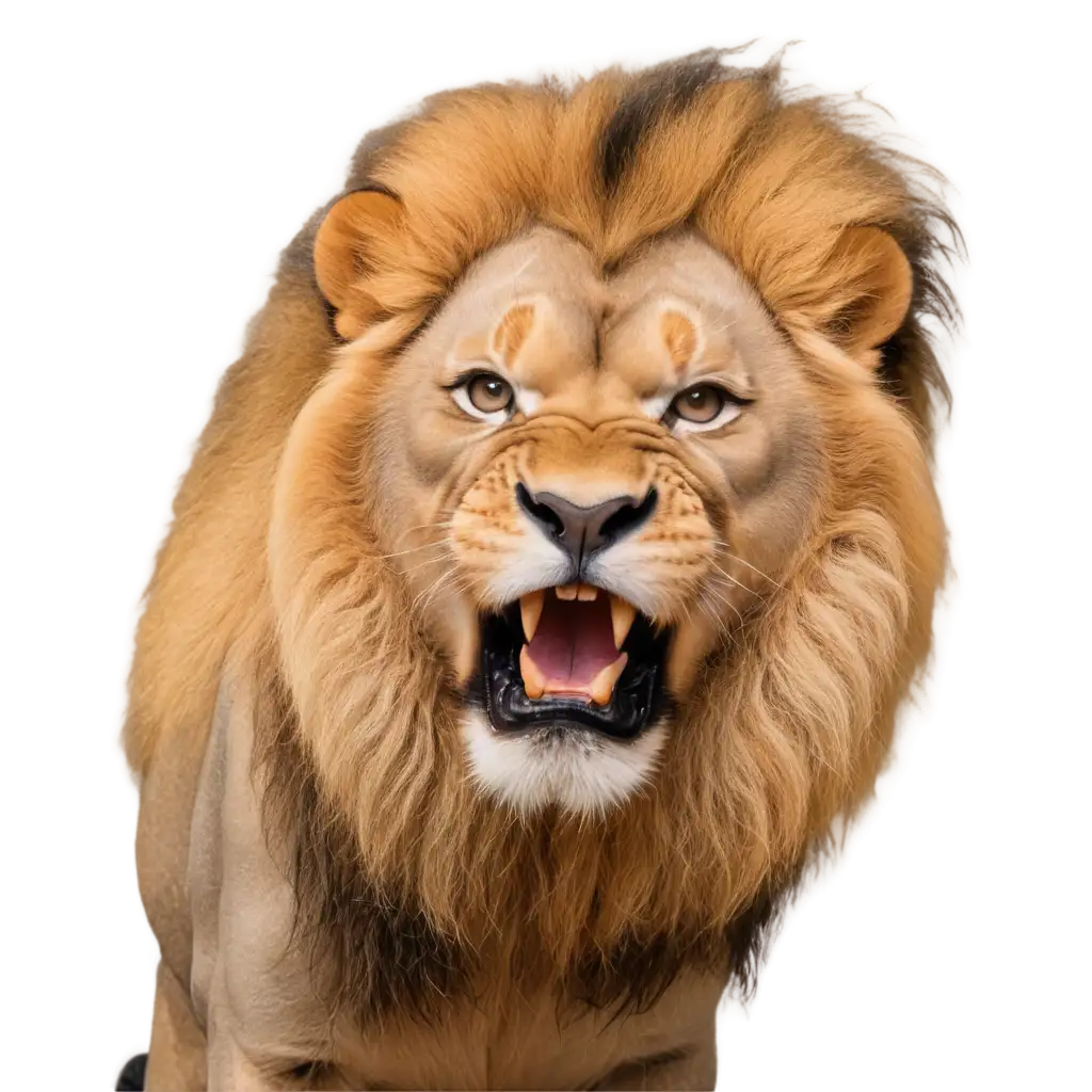 Majestic-Lion-Roaring-with-Flowing-Golden-Mane-PNG-Image-with-Sharp-Details-for-HighQuality-Visuals