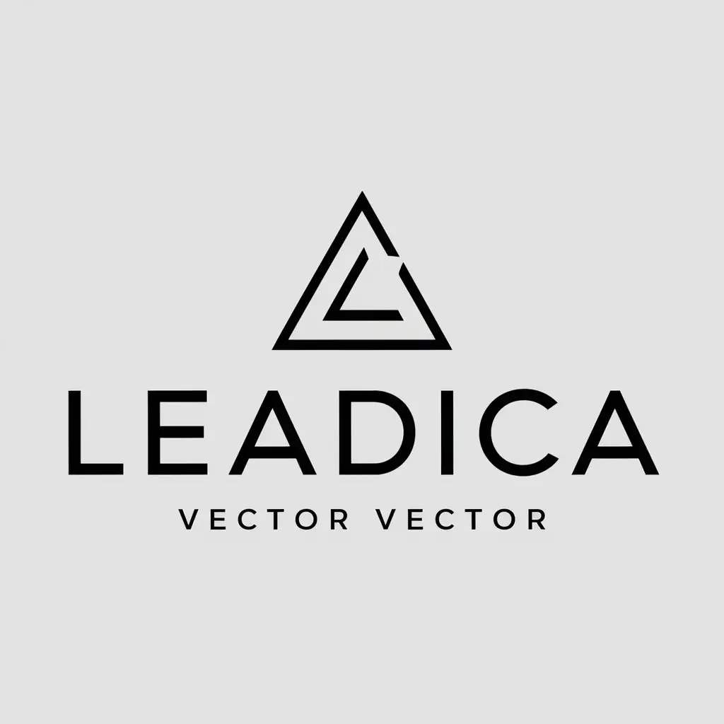 LOGO Design for Leadica Modern Minimalistic with Clear Background