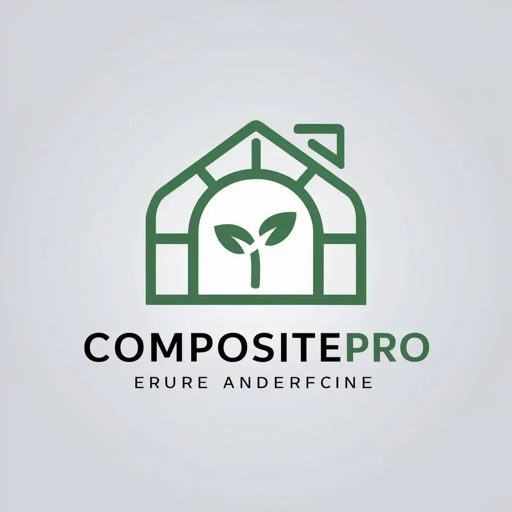 LOGO-Design-For-CompositePro-Greenhouse-and-Sprout-Vector-Logo