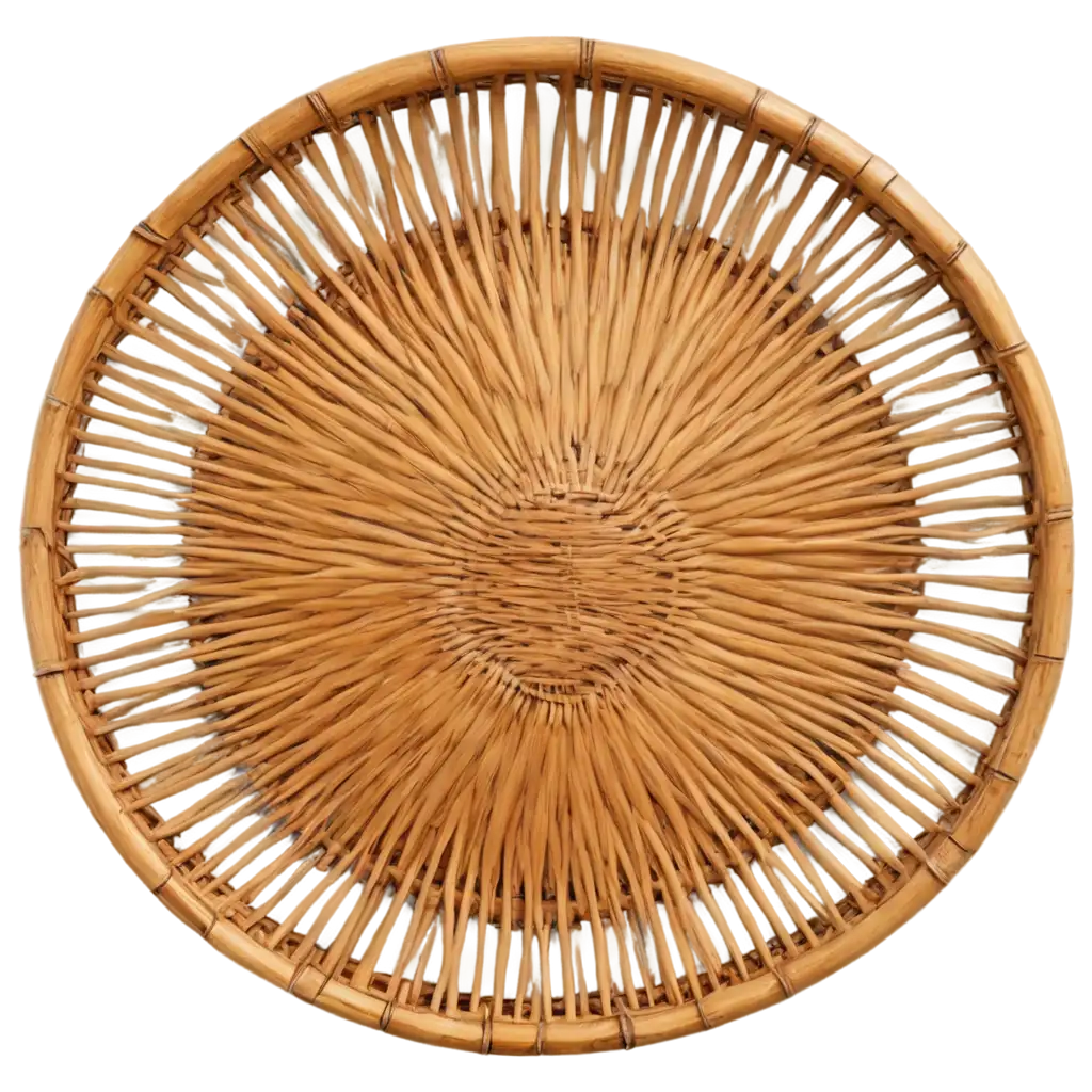 PNG-Image-of-Woven-Bamboo-Tray-Round-Shape-from-Upper-View