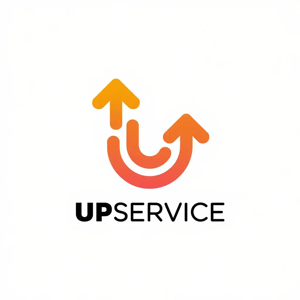 a vector logo design,with the text "UPservice", main symbol:вверх,Moderate,be used in Automotive industry,clear background