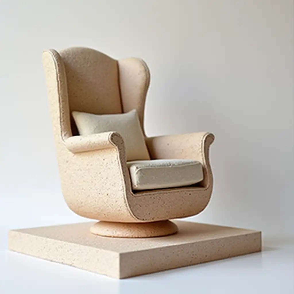 Abstract-FurnitureInspired-Sculpture-on-Foam-Board-Base