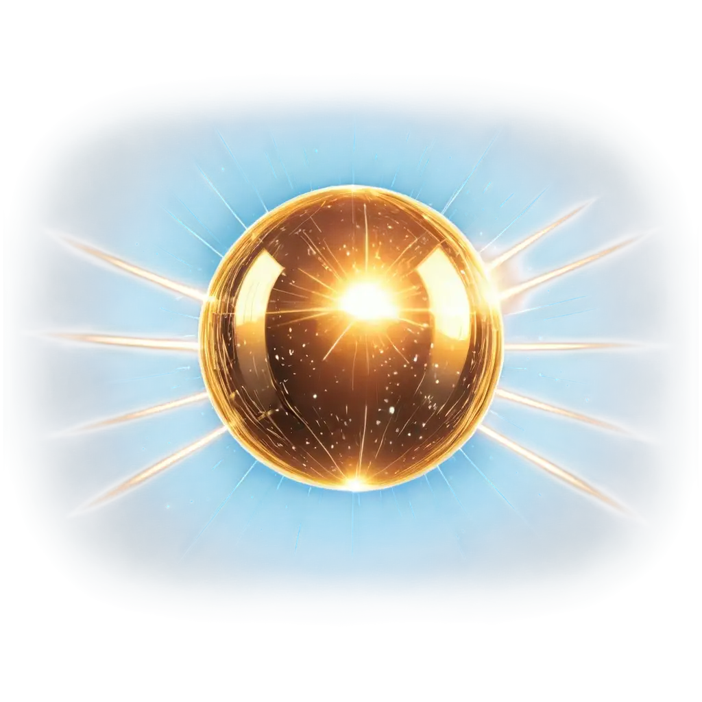 Photorealistic-Golden-Sphere-PNG-with-Radiant-Light-and-Sparkles-Perfect-for-Digital-Art-and-Visual-Design