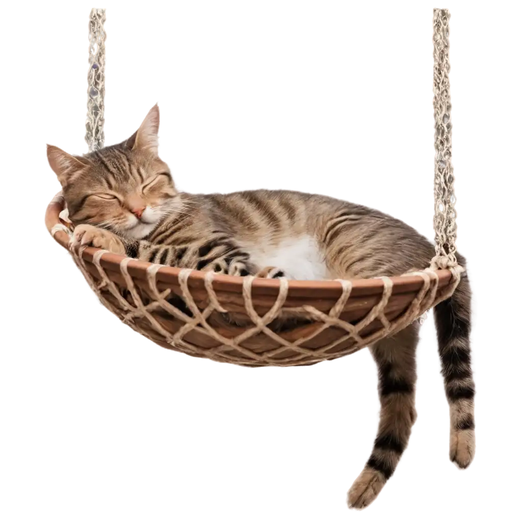 HighQuality-PNG-Image-of-a-Tabby-Cat-Sleeping-on-a-Swinging-Chair