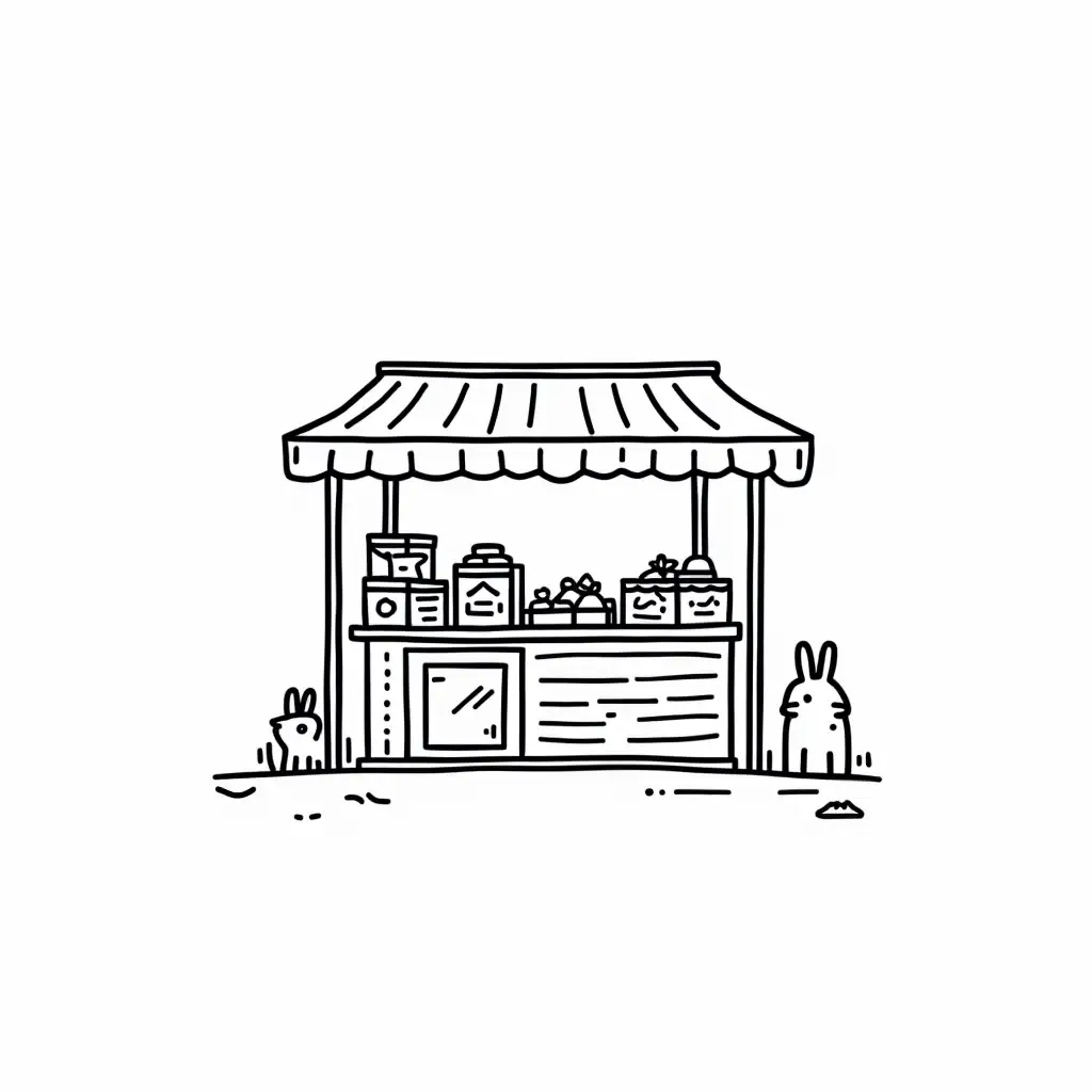 Minimalist-Black-and-White-Market-Stall-Design-for-Company-Logo