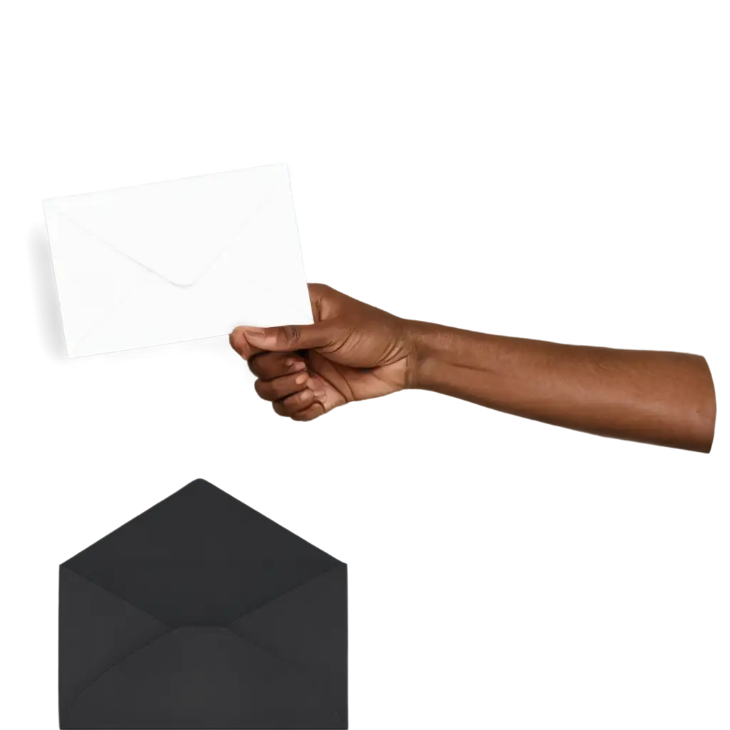 Black-Hand-Offering-Invitation-Envelope-PNG-HighQuality-Image-for-Diverse-Uses