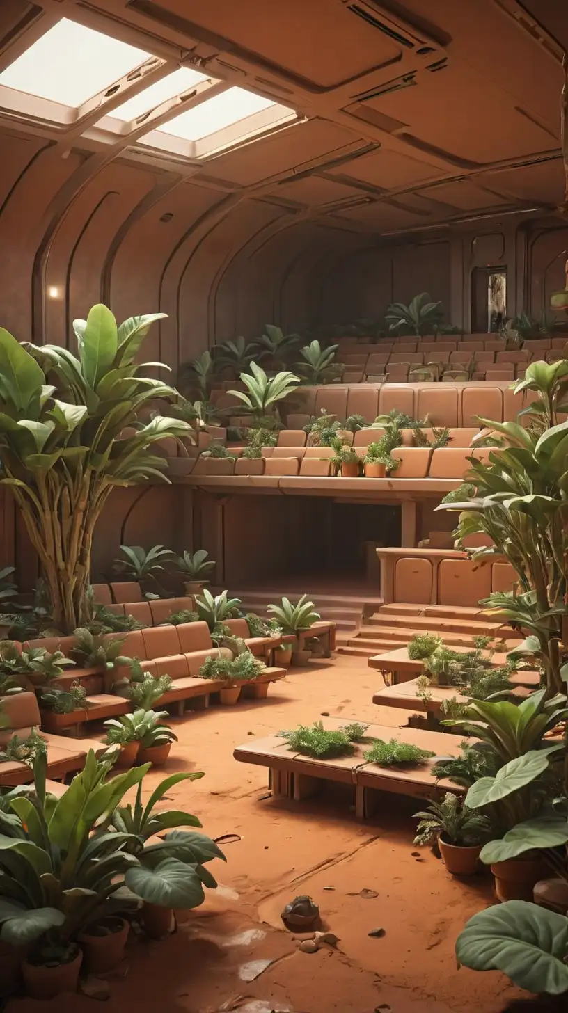 Alien Plants in Small Lecture Hall on Mars