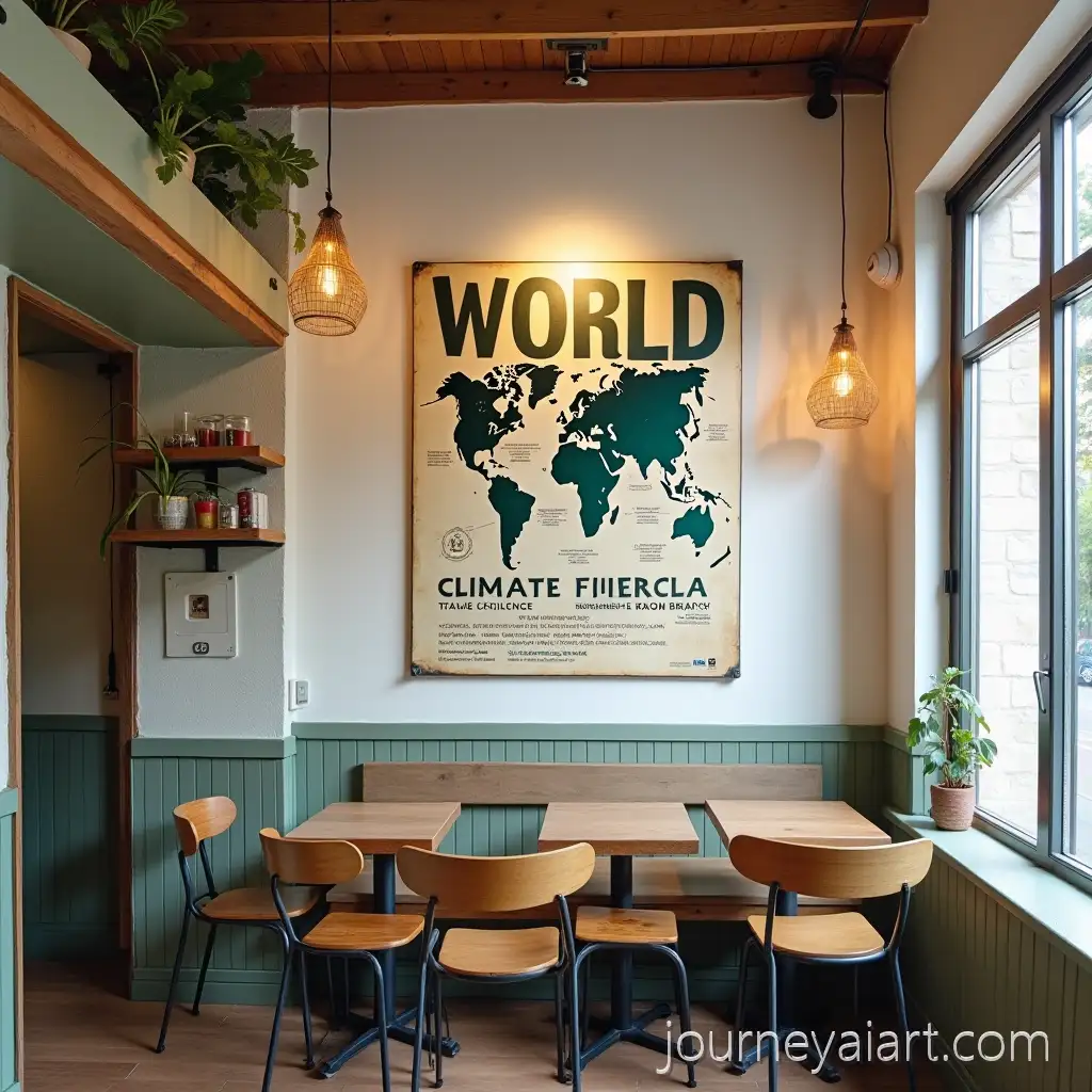 Caf-Wall-Featuring-a-Poster-for-the-World-Climate-Change-Conference