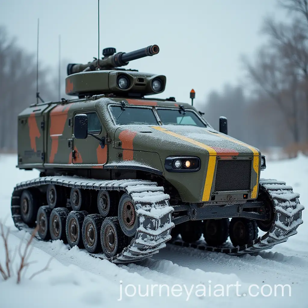 Knife-Taped-to-Tracked-Vehicle-in-Action