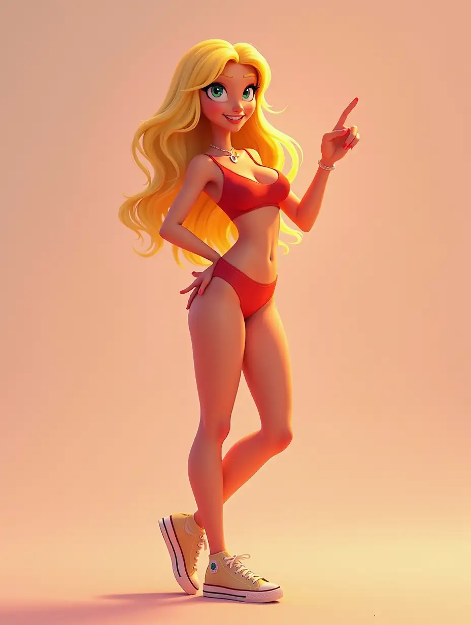 Animated-Blonde-Character-Dancing-to-Apt-by-Paint-Color