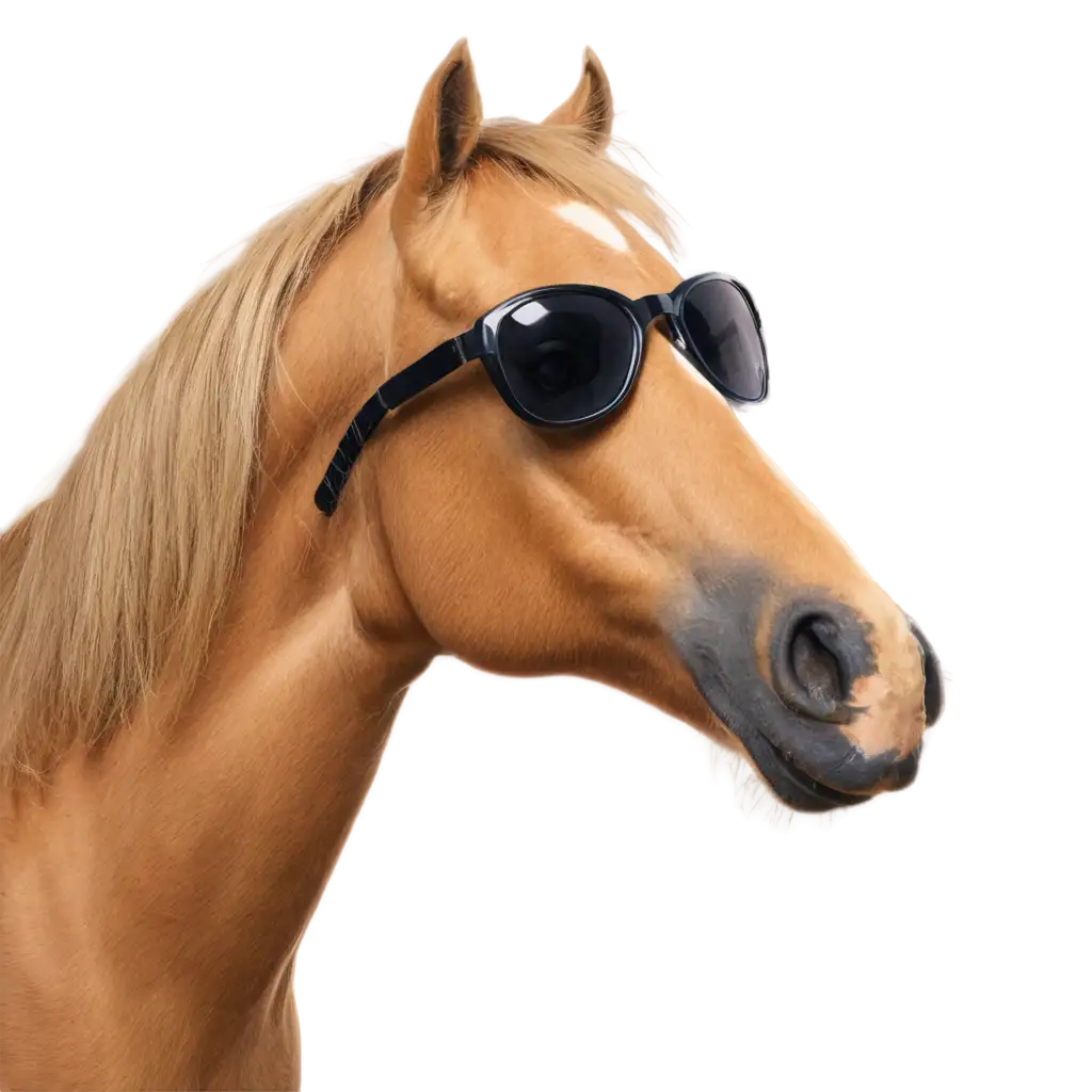 PNG-Image-of-a-Cool-Horse-Wearing-Sunglasses-Enhance-Your-Content-with-Stylish-Equine-Charm